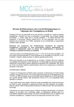 20 anos de Retrocessos com a Lei de Biossegurança e a Liberação dos Transgênicos no Brasil 20 anos de Retrocessos com a Lei de Biossegurança e a Liberação dos Transgênicos no Brasil